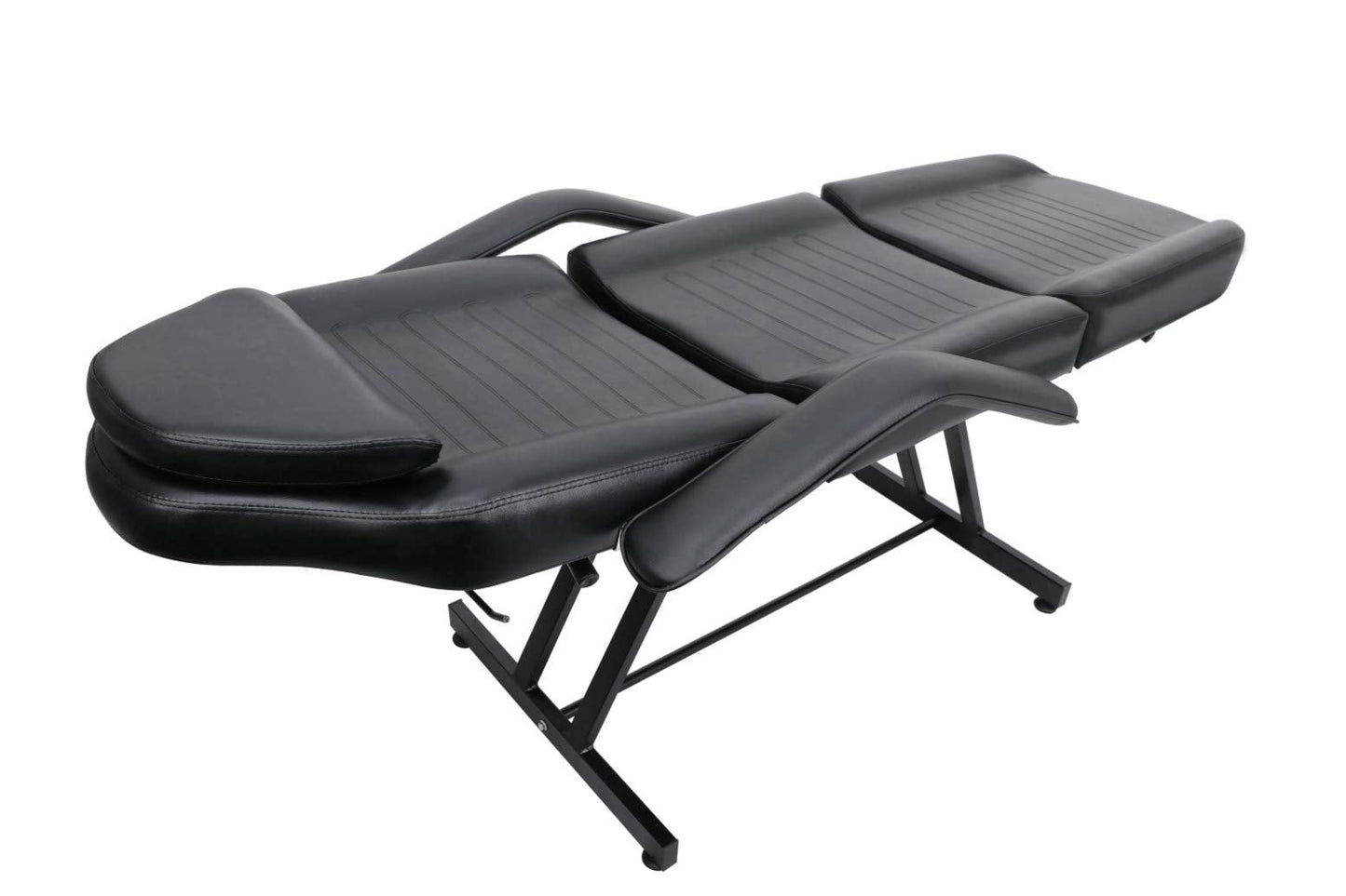Salon Style Multi-Function Basic Facial Chair with Free Stool Facial Bed Massage Table Tattoo Massage Facial Table Bed Chair Barber Beauty Spa Salon Equipment Black