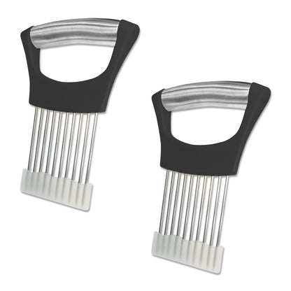 SCGFPOE Onion Slicer Holder, Onion | Tomato | Potato | Apple | Egg Holder for Slicing, Vegetables | Fruits Slicer Holder, Meat |Beef Chopper, Multi-Purpose Kitchen Accessory, 2 Pack