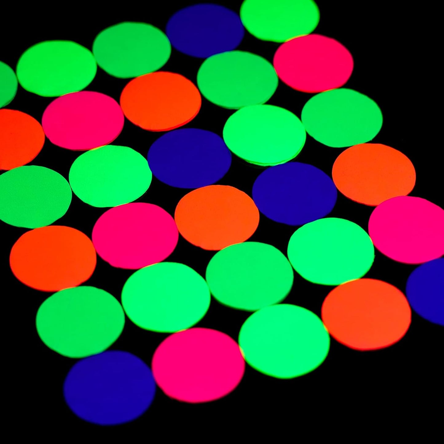 10000 pieces UV Neon Round Confetti - 5 Colors Neon Fluorescent Tissue Dot for Blacklight Party Supplies