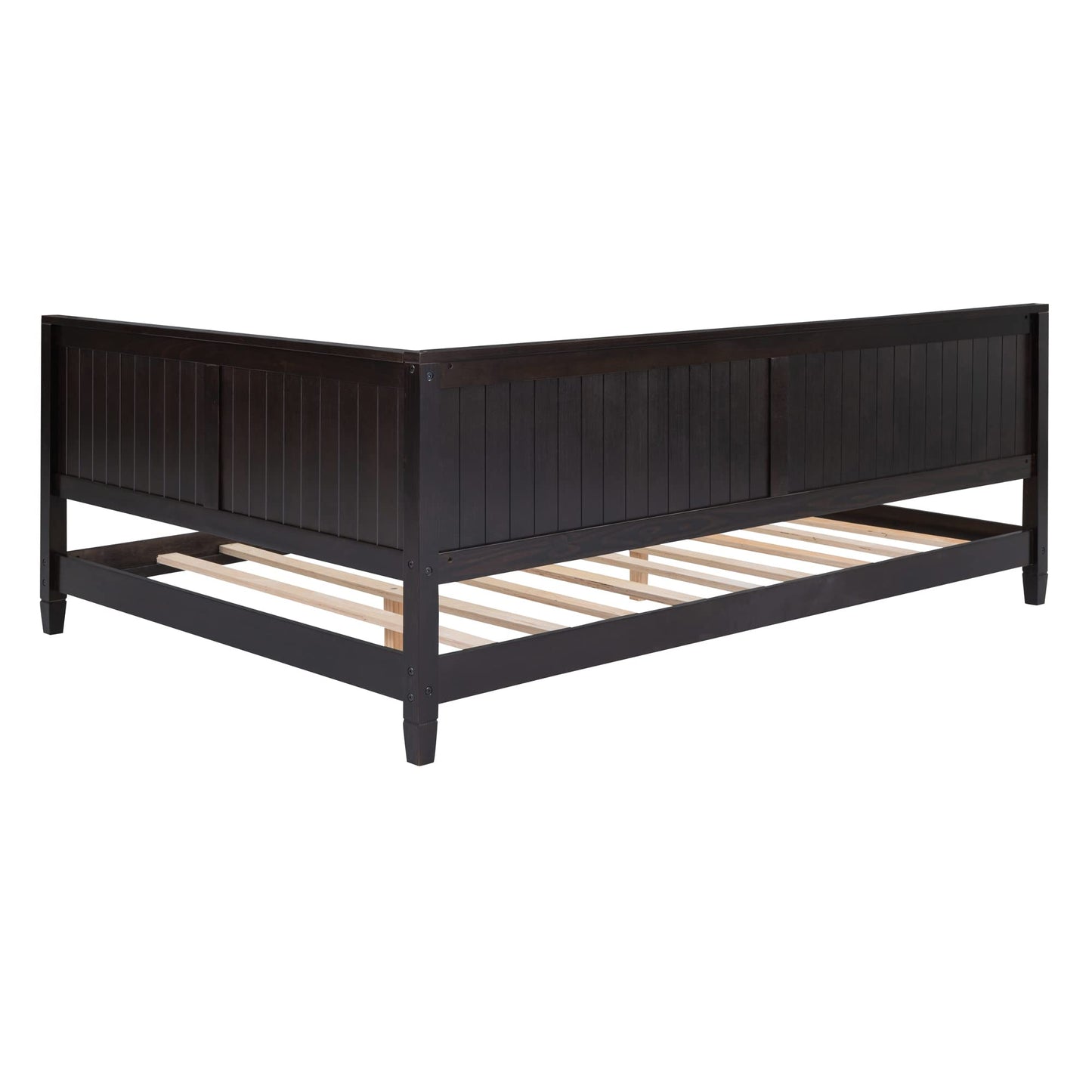 Merax Full Size Daybed Espresso Wood Sofa Bed