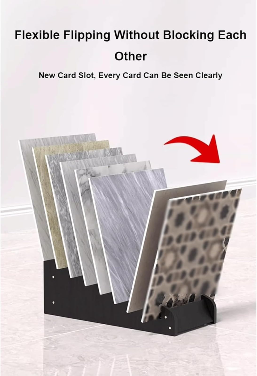 Floor Tile Sample Rack,Wooden Tile Sample Display Rack - 59x43x44.5cm Floor-Standing Organizer for Retail & Home Improvement, Multi-Slot Storage Shelf for Tiles, Samples, & Building Material