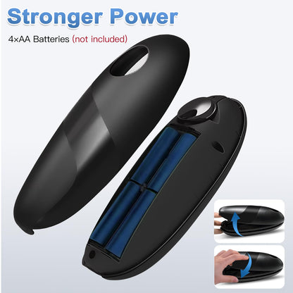 Automatic Electric Can Opener for Seniors & Arthritis, One-Touch Hands-Free Operation, Fits All Can Shapes, Smooth Edge, Battery Powered Portable Kitchen Gadget