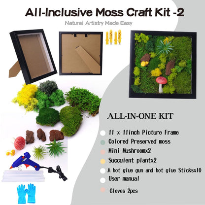 ACADOIT Moss ArtsFrame Crafts for Adults, 11" Home Office Decor Living Wall Hanging Decor