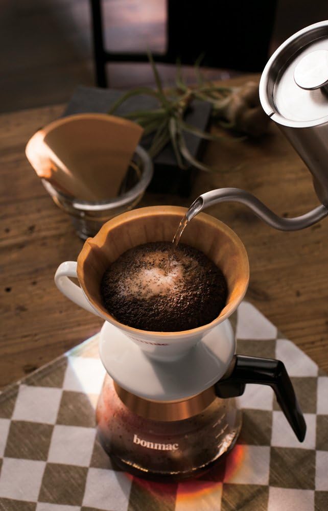 VCD-2W #897182 Coffee Dripper, Conical V-Shaped Porcelain for 1-4 Cups