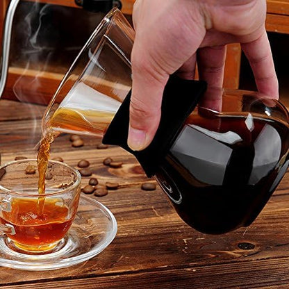 Yosoo 400ml Manual Hand Drip Coffee Maker Pot with Stainless Steel Filter