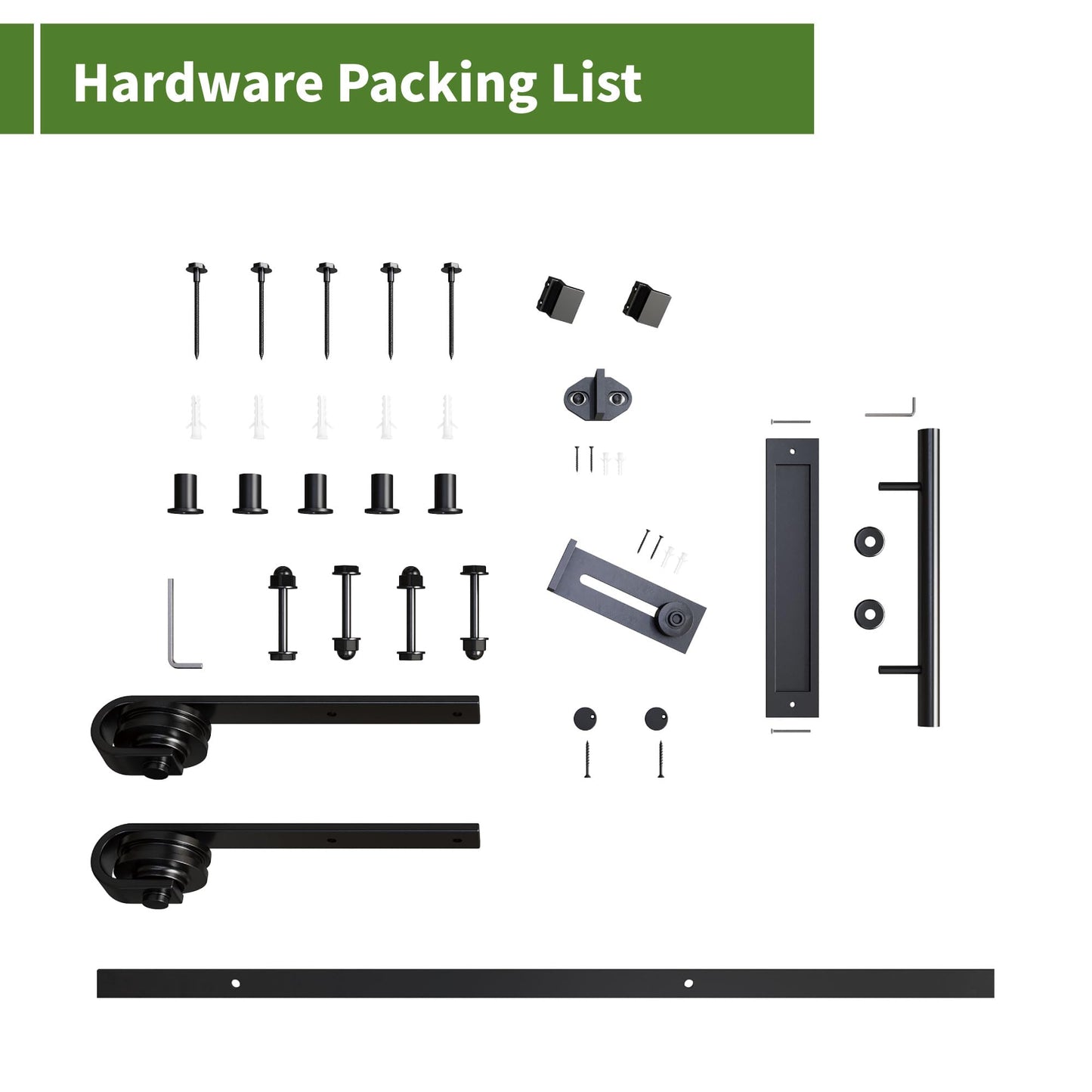 Romeday "30 x 80" Sliding Barn Door with 4FT Hardware Kit Included & Handle,Solid Wood Covered with Waterproof PVC Surface,DIY Assembly,Easy Install White