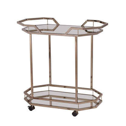 SEI Furniture Ari Art serving cart, Champagne with mirror (AMZ1102ZH)