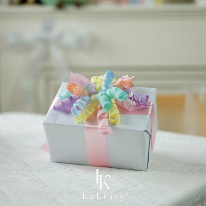 Lakkity Light Rianbow Bows For Gift Wrapping,Curly Gift Bows,8PCS,7 inch Self-Adhesive Curly Ribbon Bows for Presents, Birthday, Wedding, Wrapping Accessories, Party Favors Decorations