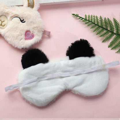 Cute Animal Sleeping Mask Soft Plush Blindfold Cute Rabbit Panda Koala Eye Cover Eyeshade for Kids Teens Girls Women (Flamingo)