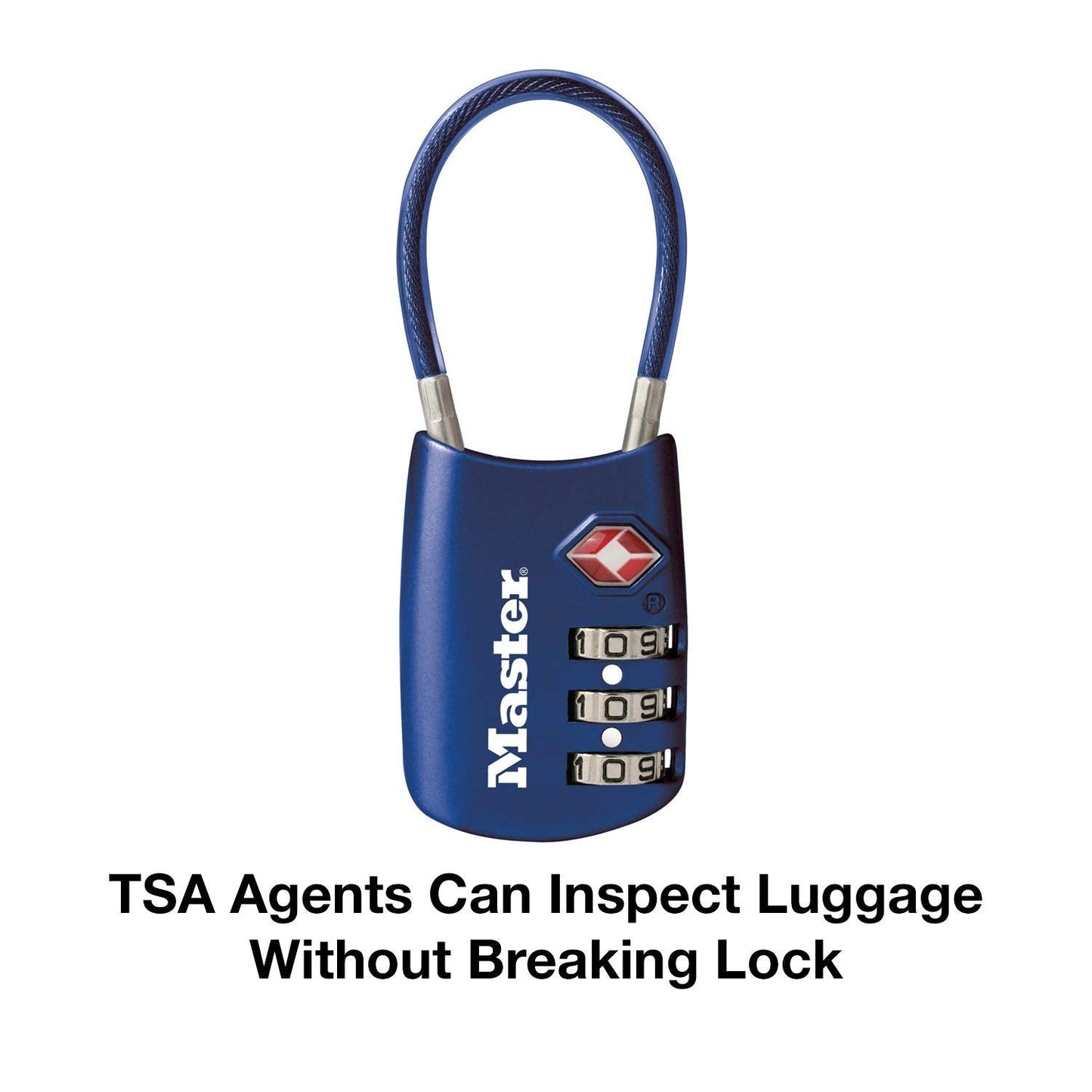 Master Lock TSA Set Your Own Combination Luggage Lock, TSA Approved Lock with Code for Luggage, Bags, Suitcase, and Backpacks, (Color May Vary), ‎4688D