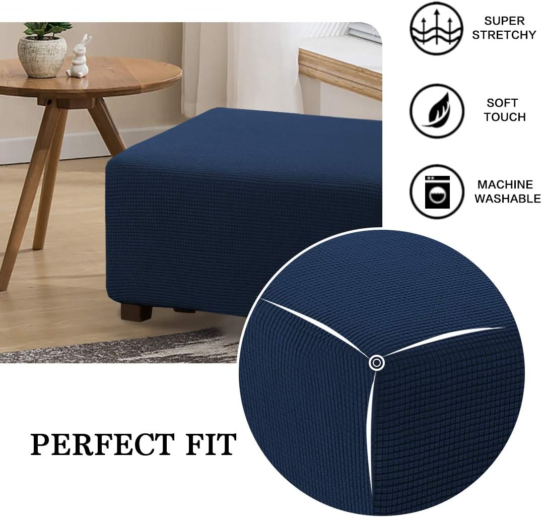 Flamingo P Ottoman Slipcovers Stretch Rectangle Folding Storage Covers Removable Footstool Protect Footrest Covers