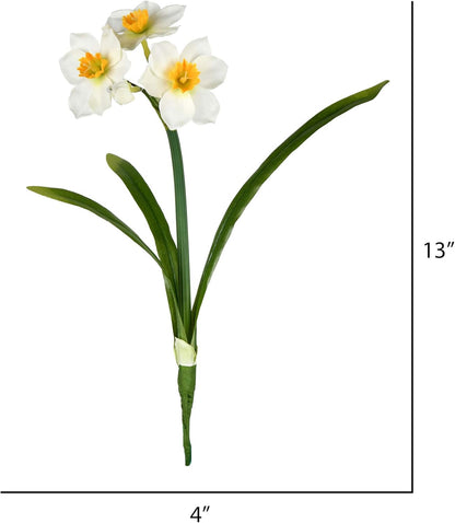 Vickerman 13’’ Artificial Cream Narcissus Spray, Includes 3 Sprays per Pack