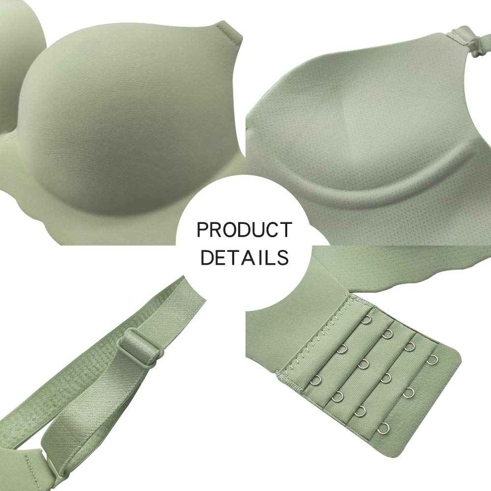 Pack of 5,Women Comfort No Wire Bras Seamless No Show Bra Pack
