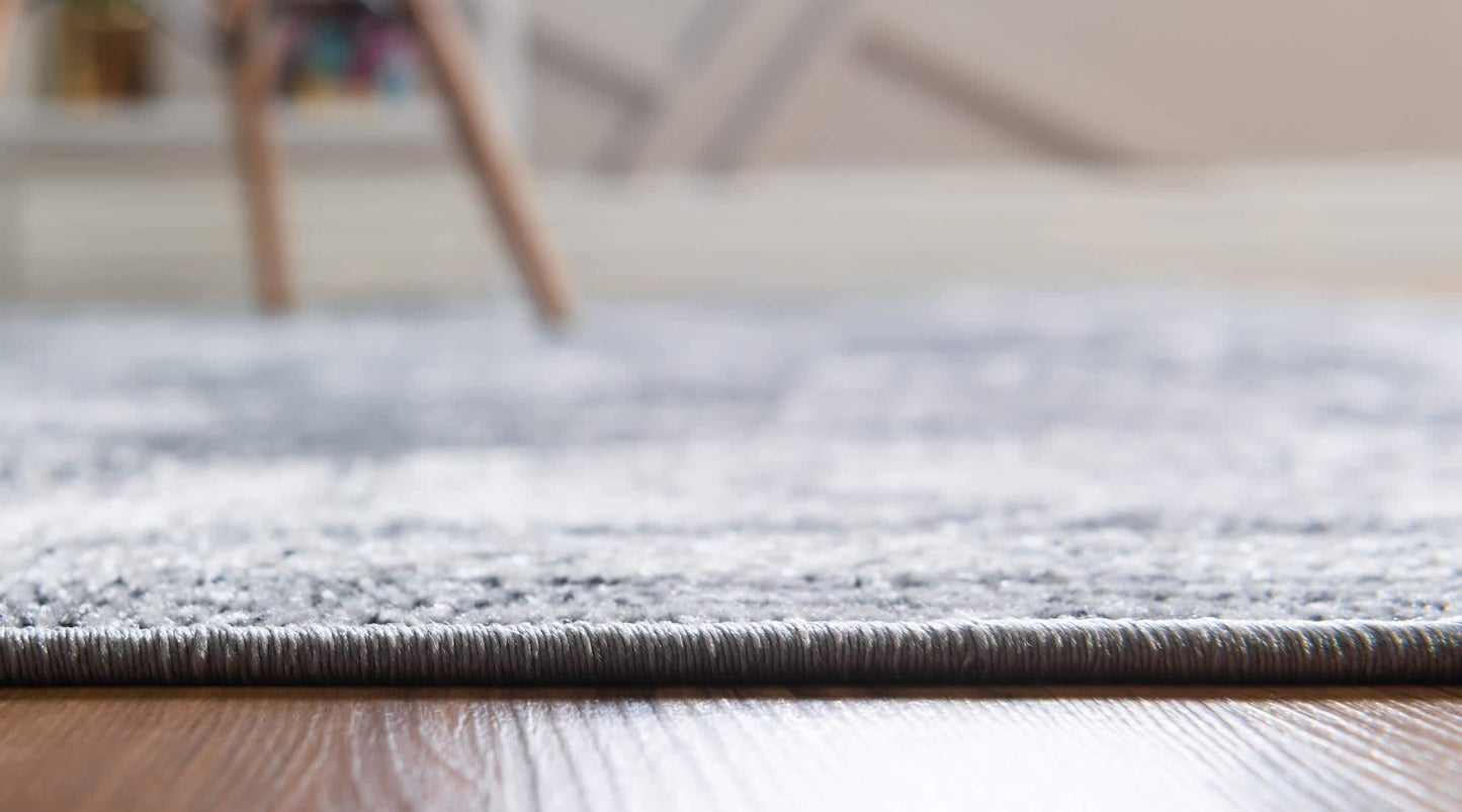 Unique Loom Aarhus Collection Vintage Border Area Rug (10' 0 x 13' 0 Rectangular, Charcoal/Ivory)