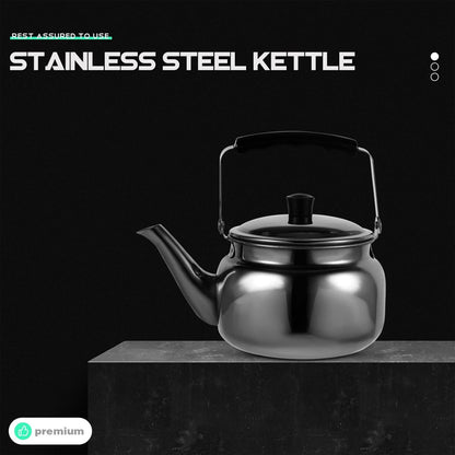 Lurrose 1.5QT Whistling Tea Kettle, Stainless Steel Teakettle with Cool Grip Handle for Stovetop