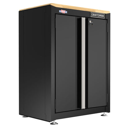 CRAFTSMAN Metal Garage Storage Cabinet, 2 Door Base Cabinet, 26.5 Inch (CMST22603BK)