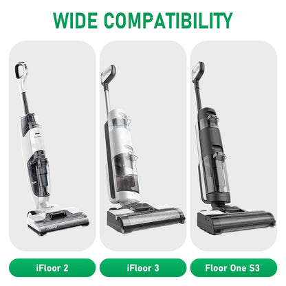 Klypticfit Roller Brush Replacement Kit Compatible with Tineco iFloor 2, iFloor 3,Floor One S3 Cordless Wet Dry Vacuum Cleaner,2 Pack Brush Roll Replacement Accessories