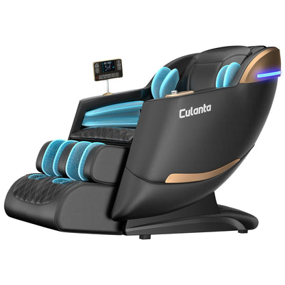 Culanta Massage Chair Full Body, Zero Gravity SL-Track Shiatsu Massage Recliner Chair with Body Scan, Airbags, Foot Rollers, Deep Yoga Stretch, Heating (U1-Black)