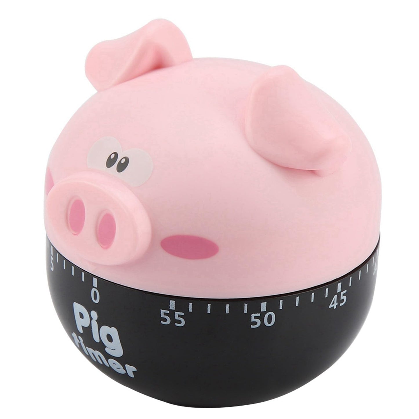 ‌shenruifa ‌‌‌‌‌‌Cute Cartoon Pig Kitchen Timer - Mechanical Cooking Timer Counter for Baking, Eggs & More (Pink)