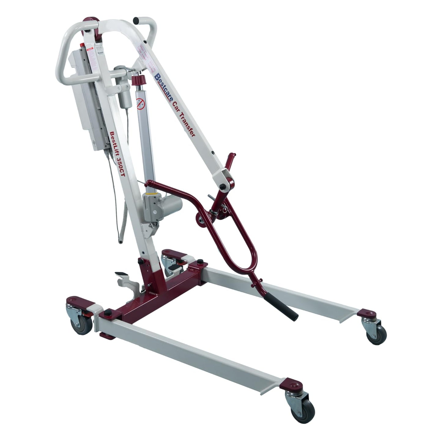 Bestcare PL350CT Mobile Electric Floor Lift - 350 lb Capacity | Compact and Foldable Design | Ideal for Car Transfers, Wheelchairs, and Beds | Easy-to-Use Portable Patient Lift