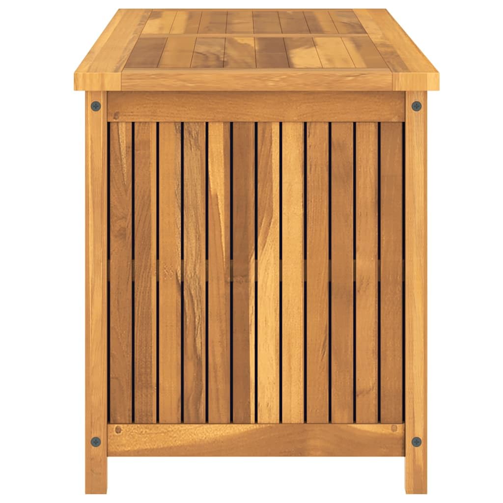Kalmrek Patio Storage Box 44.9"x19.7"x22.8" Solid Teak Wood Outdoor Deck Garden Chest Bench with Lid Handle Organizer for Yard Porch Furniture