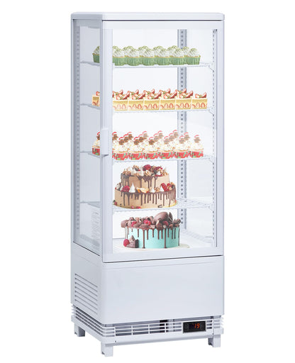 ActiveTrail Countertop Refrigerator 3.5 Cu.ft, Commercial Pastry Display Case with LED, Frost-Free Air Cooling, Lockable Glass Door Fridge for Bakery, Cafe, Restaurant