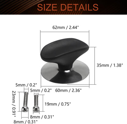 MroMax Universal Pot Lid Cover Knob Handle, Replacement Knob for Kitchen Cookware, Black Leaves, 5Pcs