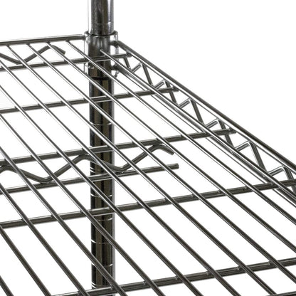 SI 5-Tier Chrome Wire Shelving Unit, 8" d x 12" w x 84" h, 800lbs Capacity Each, Modern Industrial Style, Perfect for Kitchen, Office, Garage, Bathroom, or Basement