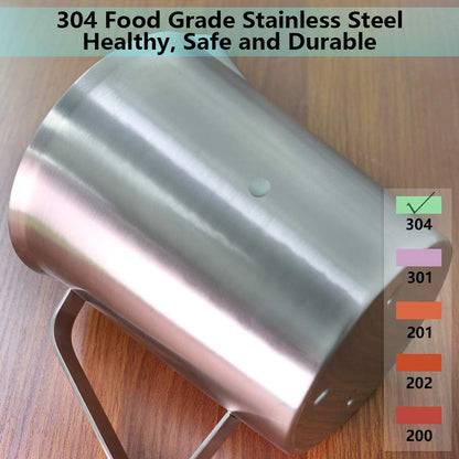 Newness Stainless Steel Measuring Cup, Metal Measuring Cup with Handle (Upgraded, 3 Marking Including Cup/ML/Ounce Scale), 16 Ounces (0.5 Liter, 2 Cup)