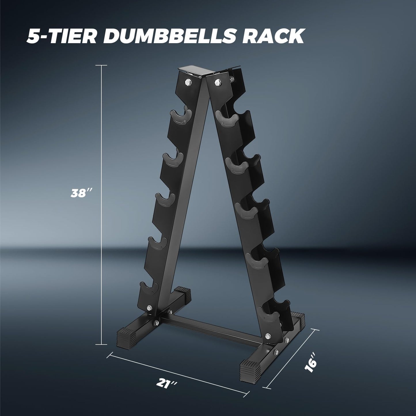 RITFIT Rubber Hex Dumbbells Set with Rack, 180-780LB Heavy-Duty Cast Iron Core, Knurled Chrome Handle, Space-Saving Storage Rack for Home Gym Strength Training
