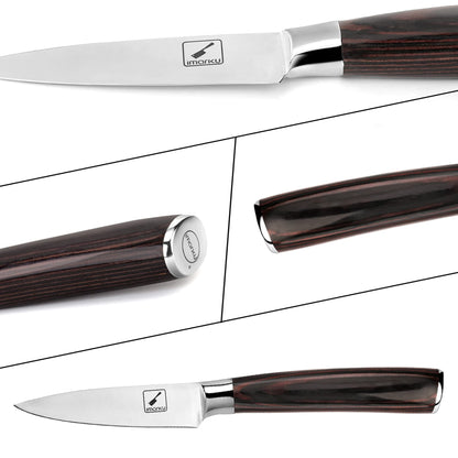 imarku Paring Knife - Paring Knives, 3.5 Inch Small Kitchen Knifes - Japanese High Carbon Stainless Steel Fruit Knife, Ergonomic Pakkawood Handle, Ultra Sharp Blade, Unique Gifts for Men and Women