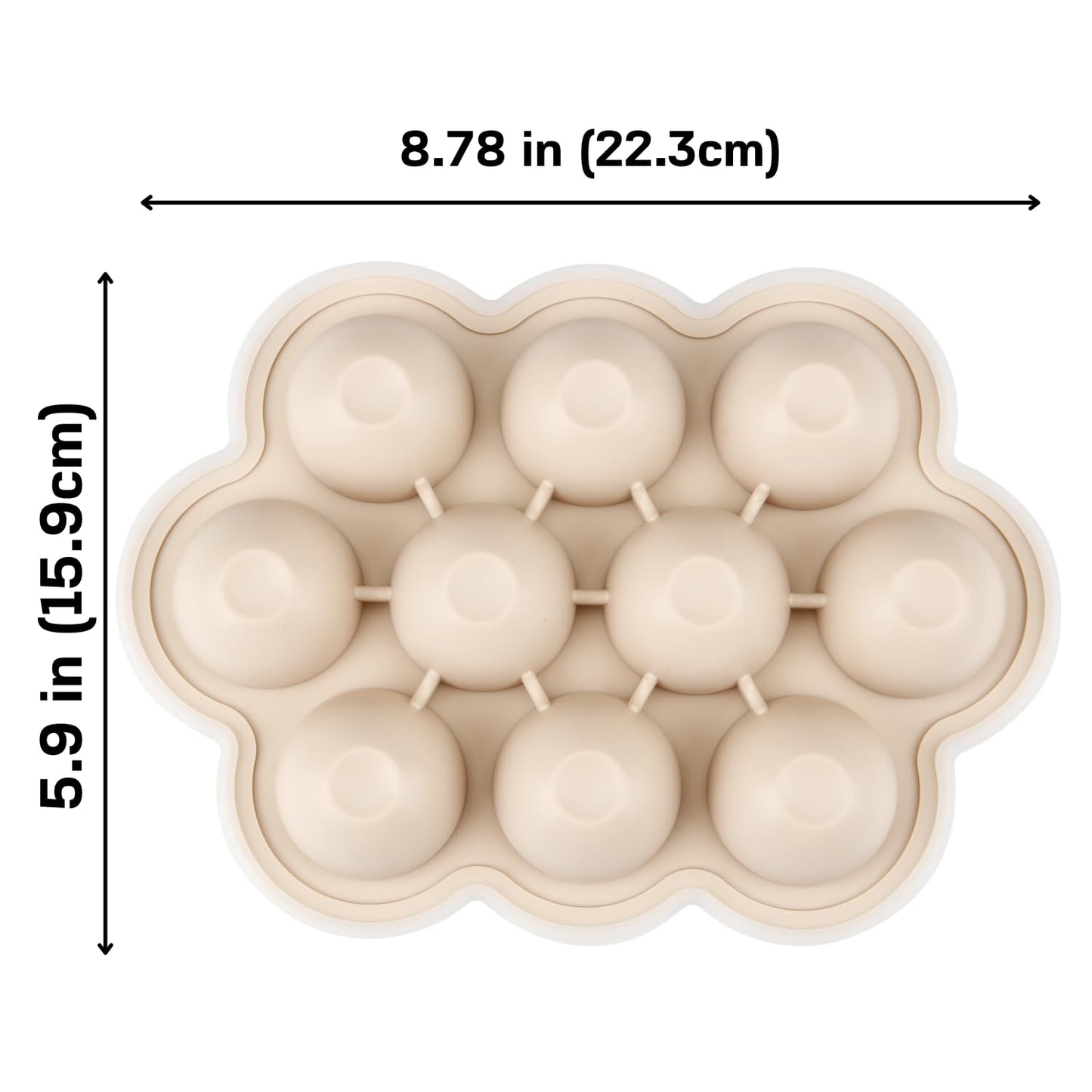 PandaEar 2 Pack Baby Food Freezer Tray with Lids, Silicone Baby Food Storage Container for Homemade Baby Food, Fruit, Purees and Breastmilk (Blue/Tan)