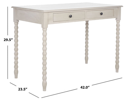 SAFAVIEH Home Collection O'Mara Taupe 2-Drawer Computer Table Office Desk