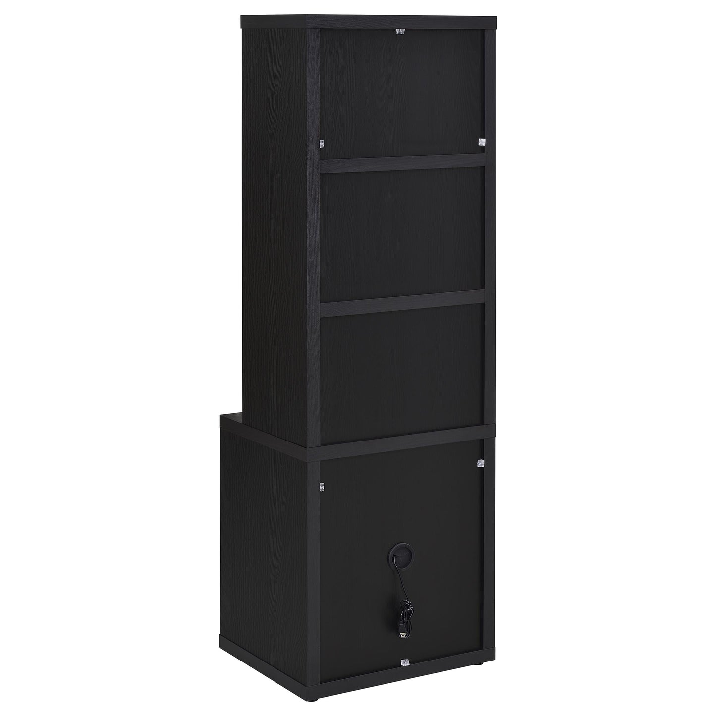Coaster Home Furnishings Westpark 3-Shelf Bookcase USB and Lockable Drawer Black