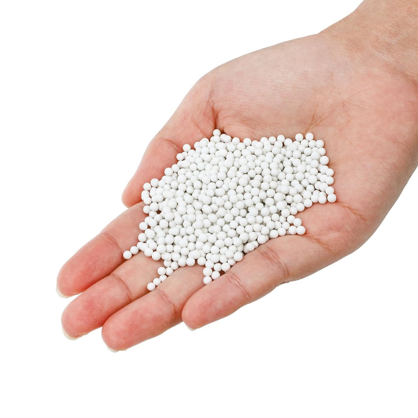 Hiceeden 8 Pounds 1/8" Round Rock Tumbling Filler Media, 3 mm Reusable Ceramic Beads Pellets, Rock Tumbling Ball Sphere Grit for Tumbler, Stone Polisher