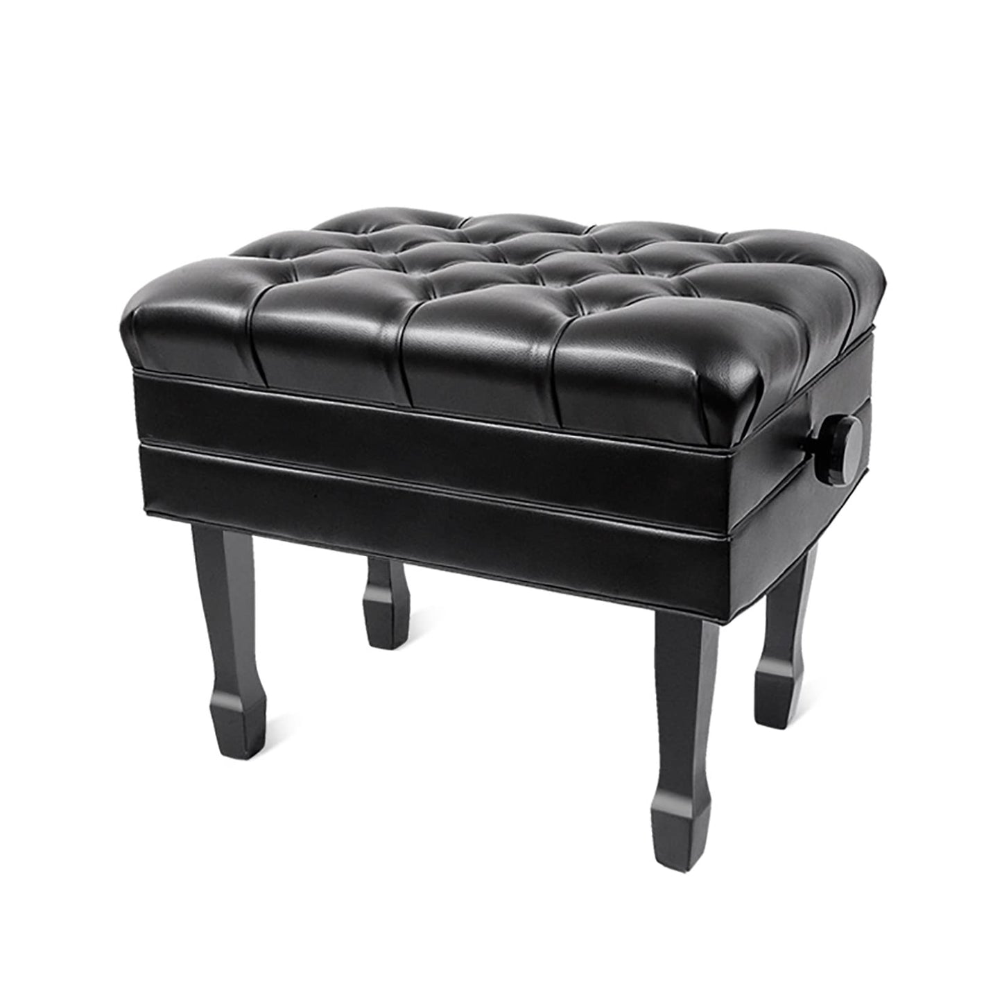 ELUKHT Leather Piano Bench Piano Bench with Inner Solid Flip-Top Extra Music Storage Adjustable Padded Keyboard Bench with Genuine LeatherAdjustable Height,