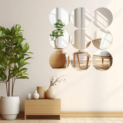13Pack Round Mirror for Table Centerpices Self Adhesive Acrylic Circle Wall Mirrors Centerpieces for Tray Candle Plate for Wedding Christmas Table Birthday Party Decor (8inch,10inch)