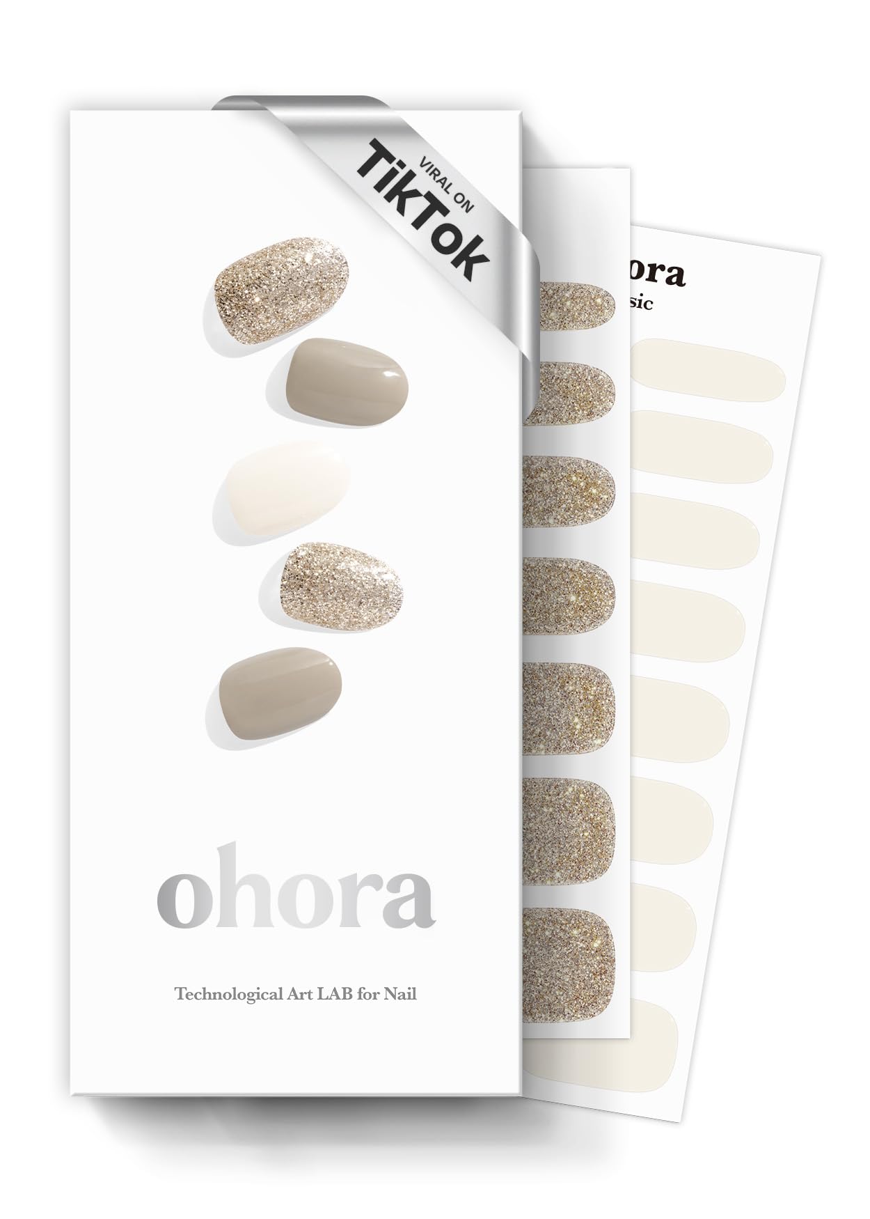 ohora Bundle Set (N Addict Starter Kit) - Red Solid Gel Nail Strips with UV/LED Lamp and Mini Remover, Salon-Quality, Long Lasting, Easy to Apply & Remove - Includes Prep Pads, Nail File, Wooden Stick