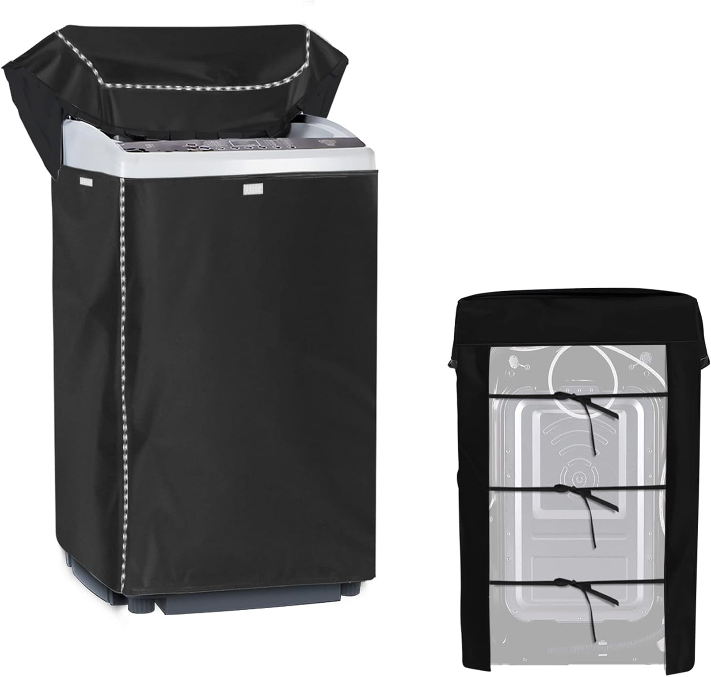Portable Washing Machine Cover, Top Load Washer Dryer Cover, Waterproof Full-Automatic/Wheel Cover (22"22"35")
