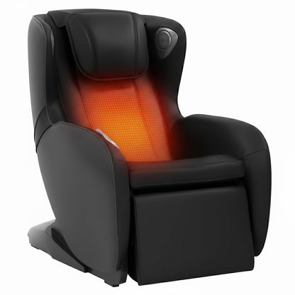 BestMassage Full Body Massage Chair,Speed Adjustment Zero Gravity Massage Ergonomic Armrest Chair with LED Ambient Lighting, Manual Control Panel Bluetooth Music and Movable Casters (Black)