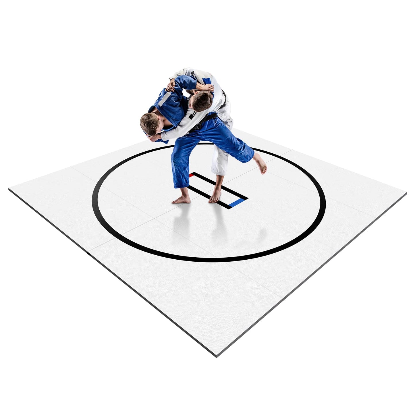10x10ft Roll-Up Design Wrestling Mat for Home Foldable XPE Jiu Jitsu Floor Exercise Mat 1.2inch Thick for BJJ MMA Martial Art Boxing Grappling and Judo