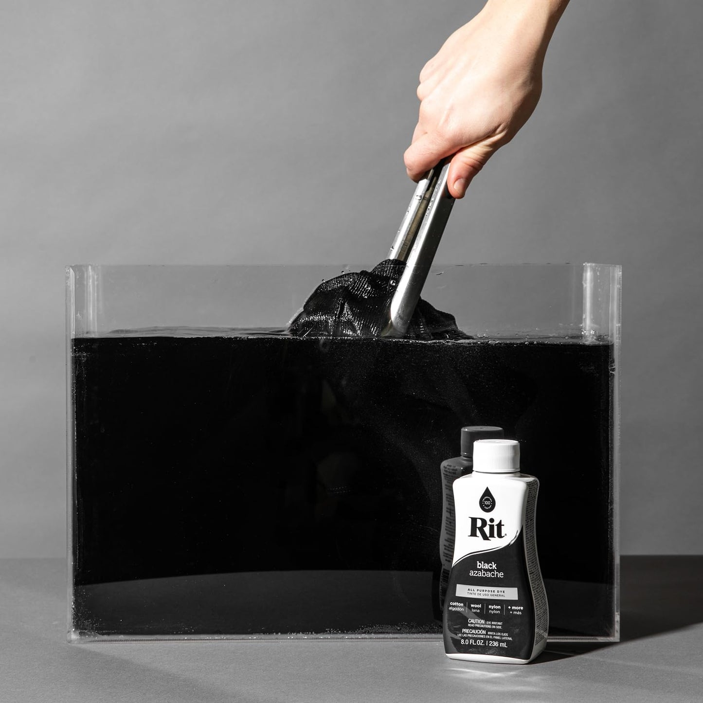 Rit Dye 88150 All Purpose Liquid Dye, Black, 8 Fl Oz (Pack of 1)