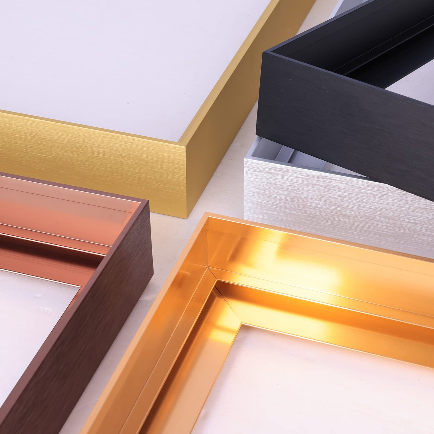 GVS-ART DIY Metal Floating Frame for 48X60“ Canvas Painting Art,1 1/2"(3.8cm) Depth, Floater Frame,Mental Frame Kit, Cut to Pieces,Not Include Canvas or Mat Matte Black Frame