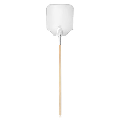 New Star Foodservice 50172 Aluminum Pizza Peel, Wooden Handle, 12 x 14 inch Blade, 52 inch overall