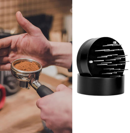 Stainless Steel Espresso Coffee Stirrer - Needle Coffee Stirring Distribution Tool with Base for Professional Barista