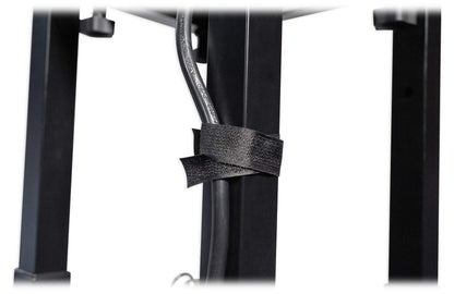 Rockville RTP82B 8 ft Adjustable Black Totem Moving Head Light Stand, Dual Scrims, Travel Bags, Speaker Mount, for DJs and Stage Lighting
