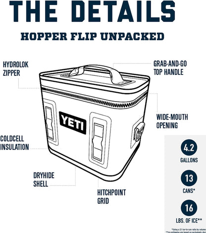 YETI Hopper Flip 8 Portable Soft Cooler, Venom