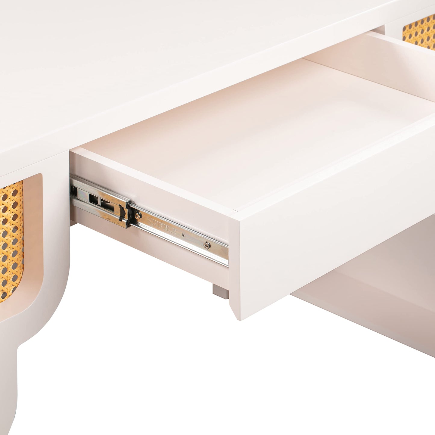 Tov Furniture Suzie Rattan Executive Desk (Cream)