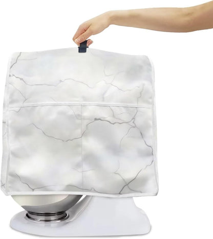 Marbling Print Auto Mixer Cover, Compatible with 5-8 Quarts Large Blender, Washable Dust Proof Kitchen Appliance Cover