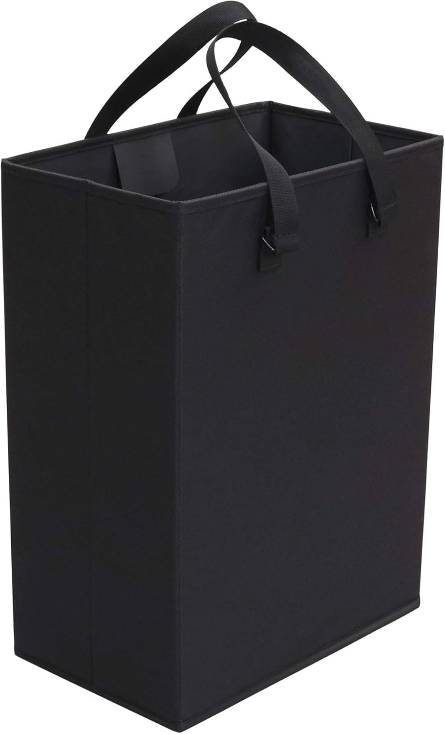 Household Essentials 600D The Recycler Bag, Compact Recycling Center, Polyester with Durable Chipboard Sides, Black